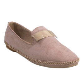 Ballerines Mocassins Avec Eco Suede 155-15 Rose 1