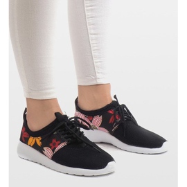 Baskets De Sport Avec Fleurs 625 Noir le noir 2