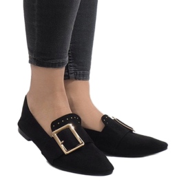 Mocassins noirs de ballerines 6979-P le noir 1