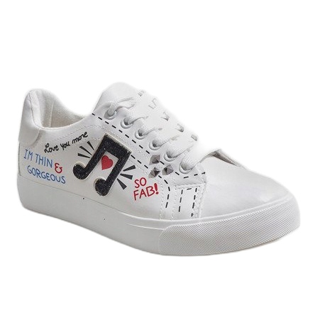 Baskets blanches avec une touche de G-106 1