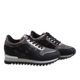 Baskets compensées noires G-127 le noir 4