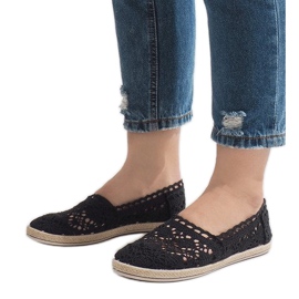 Baskets noires en dentelle JX57P 1