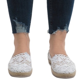 Baskets blanches en dentelle JX57P 2