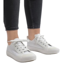 Baskets blanches pailletées BOK-1138 2