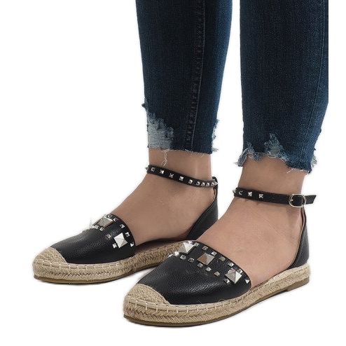 Espadrilles noires à clous Favara le noir 1