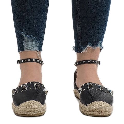 Espadrilles noires à clous Favara le noir 2