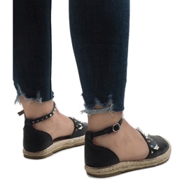 Espadrilles noires à clous Favara le noir 4