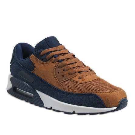 Chaussures de sport homme bleu marine 8104 brun 1