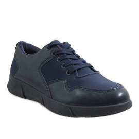 Baskets homme bleu marine A-58 1