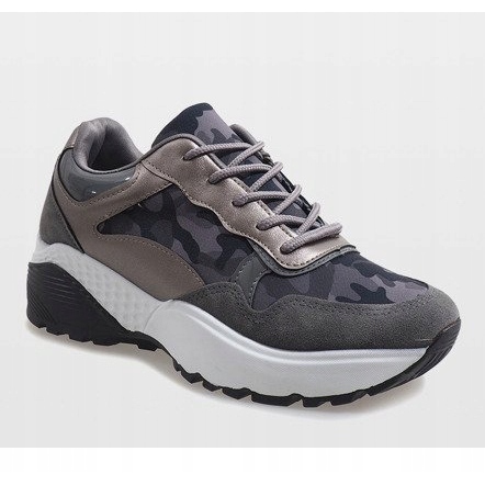 Chaussures de sport à la mode grises, camo LT013 1 Chaussures de sport à la mode grises, camo LT013 1