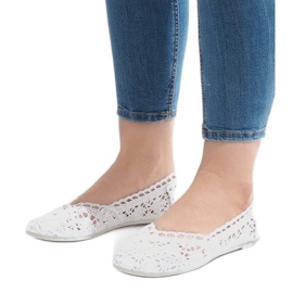 Baskets blanches en dentelle JX59P 1