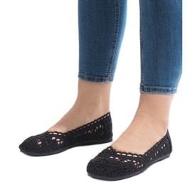 Baskets noires en dentelle JX59P 1