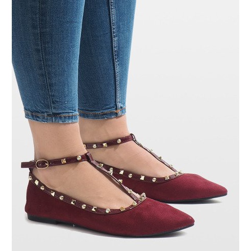 Ballerines bordeaux 127-13 rouge 2