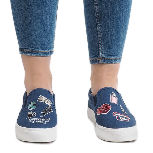 Baskets slip-on bleu marine NB102P 2