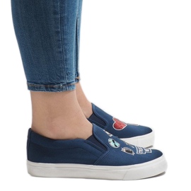 Baskets slip-on bleu marine NB102P 4