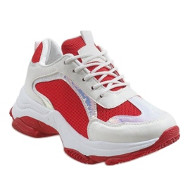 Chaussures de sport à la mode rouges 2018-6 blanc 1