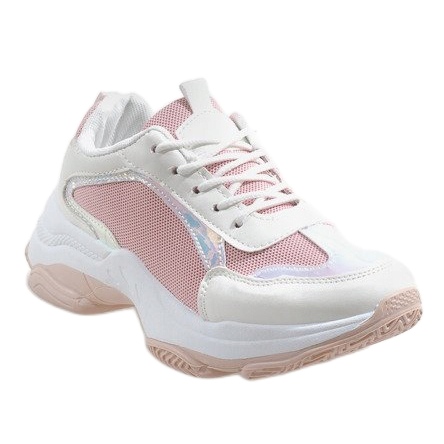 Chaussures de sport à la mode roses 2018-6 blanche 1