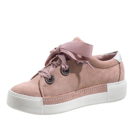 1507 baskets roses à lacets 2 1507 baskets roses à lacets 2