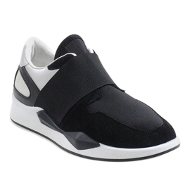 Baskets noires en lycra R371 1