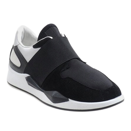 Baskets noires en lycra R371 1