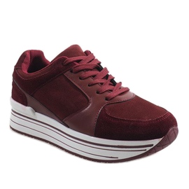 Chaussures de sport marron 6261 rouge 1