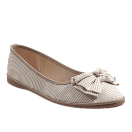 Ballerines beiges à nœud SK40 1