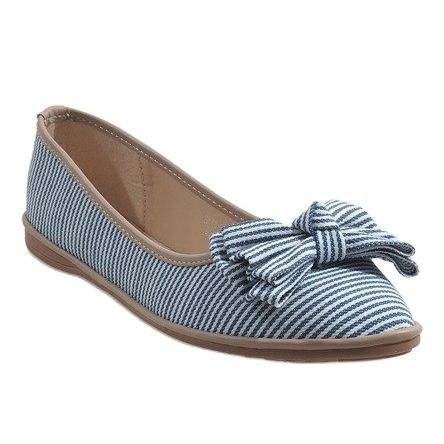 Ballerines bleues à nœud SK40 1