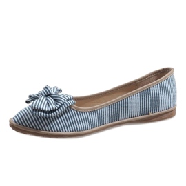 Ballerines bleues à nœud SK40 2