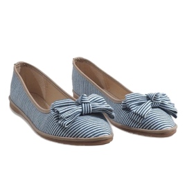 Ballerines bleues à nœud SK40 3