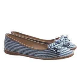 Ballerines bleues à nœud SK40 4