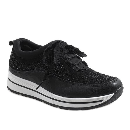 Baskets de sport noires sur la plateforme F-2831 le noir 1 Baskets de sport noires sur la plateforme F-2831 le noir 1