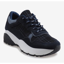 Chaussures de sport à la mode bleu marine 61012 1