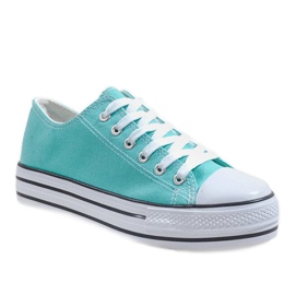 Baskets menthe sur la plateforme B72B-11 vert 1