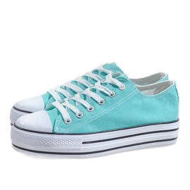 Baskets menthe sur la plateforme B72B-11 vert 3