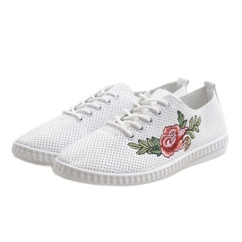 Baskets blanches avec une fleur FC221-9 3