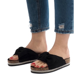 Chaussons noirs à nœud N-33 le noir 1