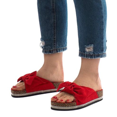 Chaussons rouges à nœud N-33 1