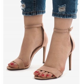 Sandales en daim rose SY-31P 1