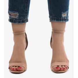 Sandales en daim rose SY-31P 2