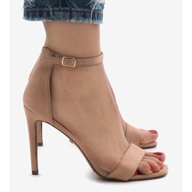 Sandales en daim rose SY-31P 3