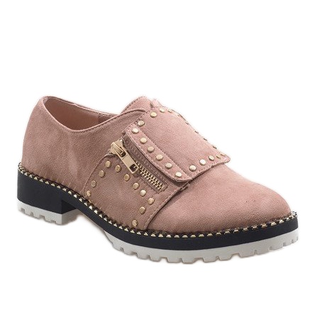 Chaussures à enfiler roses avec clous U-6249 1