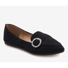 Mocassins ballerines noirs DY-01 1
