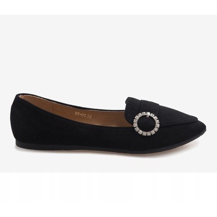 Mocassins ballerines noirs DY-01 2