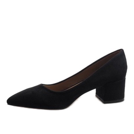 Escarpins en daim noir sur le pilier 5186-1 le noir 2