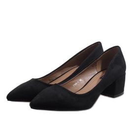 Escarpins en daim noir sur le pilier 5186-1 le noir 3