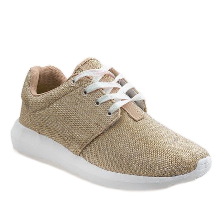 Chaussures de sport dorées brillantes B62-4 d'or 1