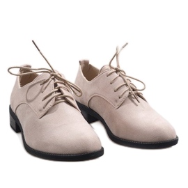 Chaussures de jazz beiges, chaussures en daim C-7183 3