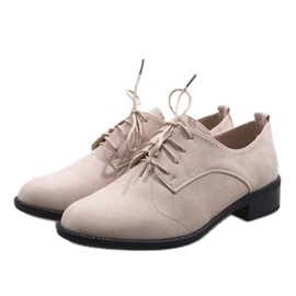 Chaussures de jazz beiges, chaussures en daim C-7183 4