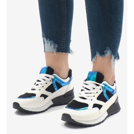 Baskets noires chaussures de sport à la mode 2018-12 blanc 1