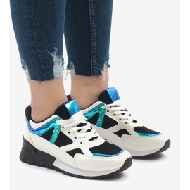 Baskets noires chaussures de sport à la mode 2018-12 blanc 2